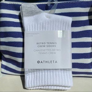 Athleta Retro Tennis Crew Socks - GREY